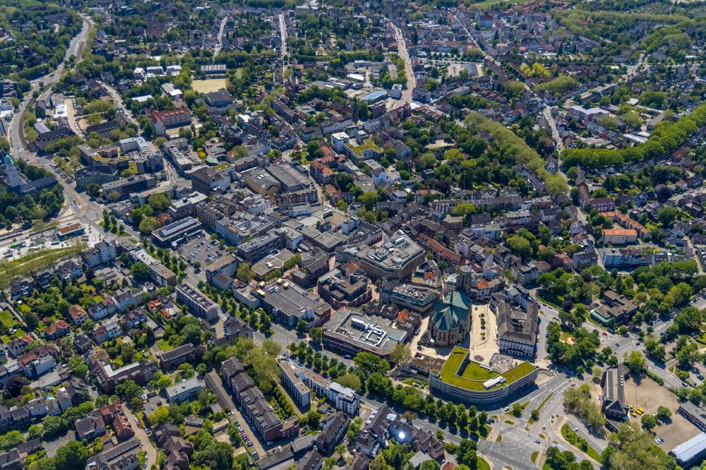 Luftbild Gelsenkirchen - Stadtzentrum im Innenstadtbereich in Gelsenkirchen im Bundesland Nordrhein-Westfalen, Deutschland