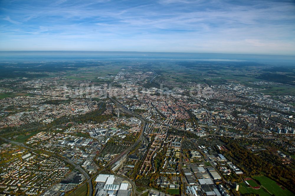Luftaufnahme Georgs-Kreuzviertel - Stadtzentrum im Innenstadtbereich in Georgs-Kreuzviertel im Bundesland Bayern, Deutschland