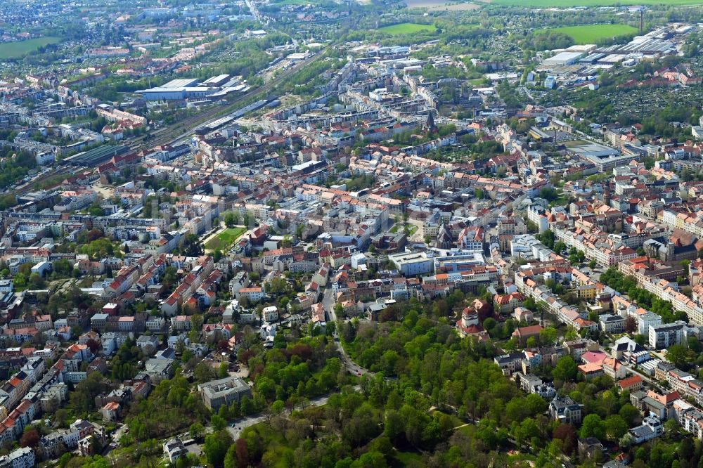 Luftaufnahme Görlitz - Stadtzentrum im Innenstadtbereich in Görlitz im Bundesland Sachsen, Deutschland