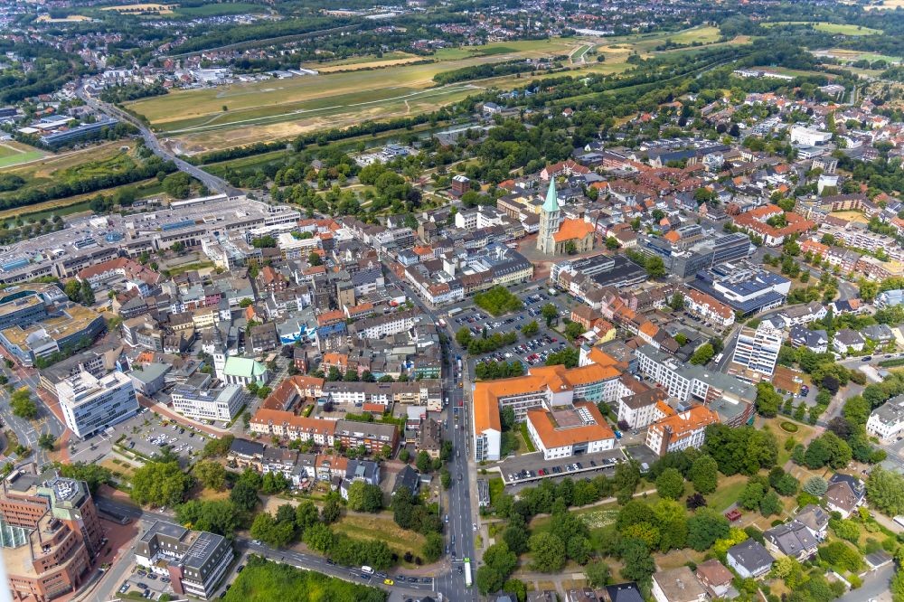Luftbild Hamm - Stadtzentrum im Innenstadtbereich in Hamm im Bundesland Nordrhein-Westfalen, Deutschland