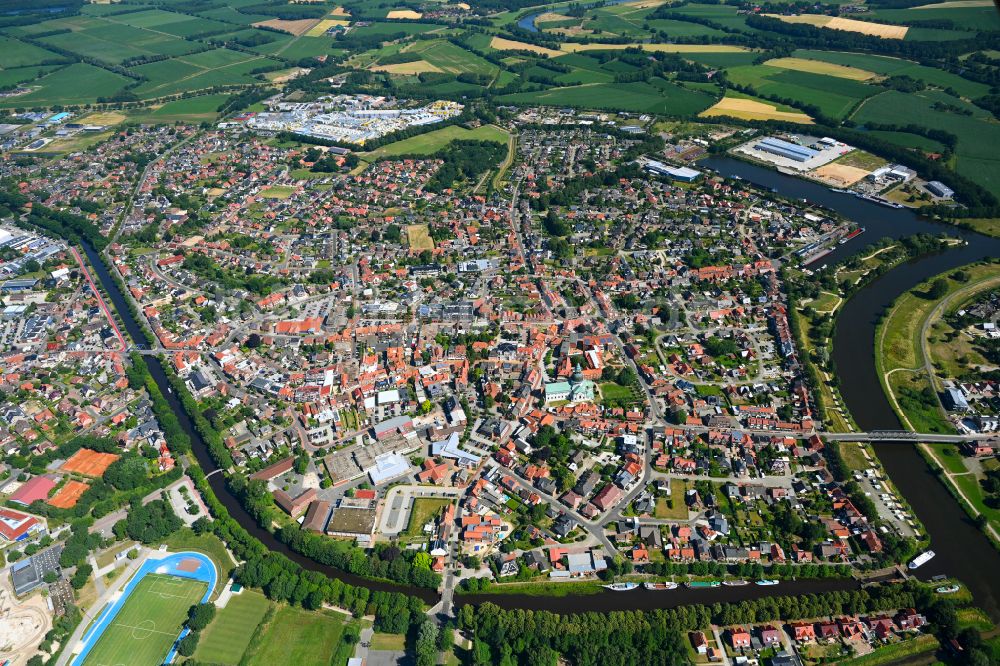 Haren (Ems) aus der Vogelperspektive: Stadtzentrum im Innenstadtbereich in Haren (Ems) im Bundesland Niedersachsen, Deutschland