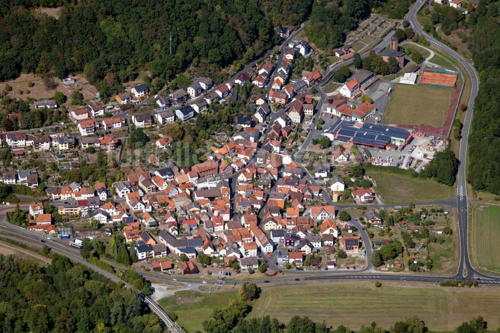Luftbild Hasloch - Stadtzentrum im Innenstadtbereich in Hasloch im Bundesland Bayern, Deutschland