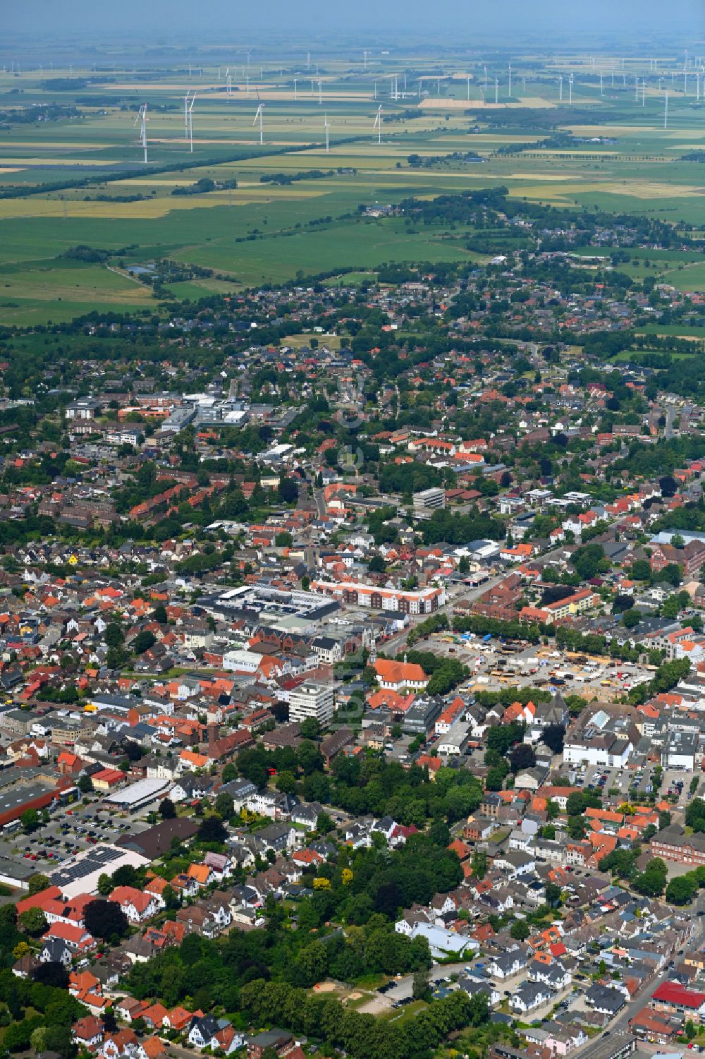Luftaufnahme Heide - Stadtzentrum im Innenstadtbereich in Heide im Bundesland Schleswig-Holstein, Deutschland