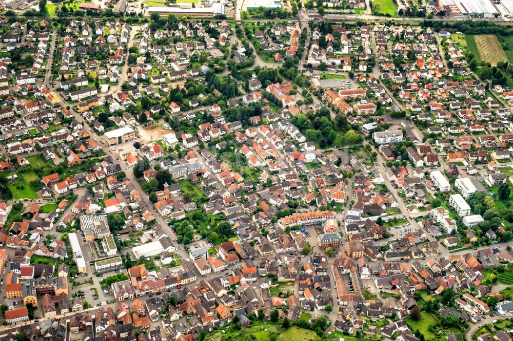 Luftaufnahme Herbolzheim - Stadtzentrum im Innenstadtbereich in Herbolzheim im Bundesland Baden-Württemberg, Deutschland