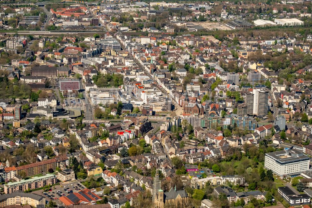 Luftbild Herne - Stadtzentrum im Innenstadtbereich in Herne im Bundesland Nordrhein-Westfalen, Deutschland