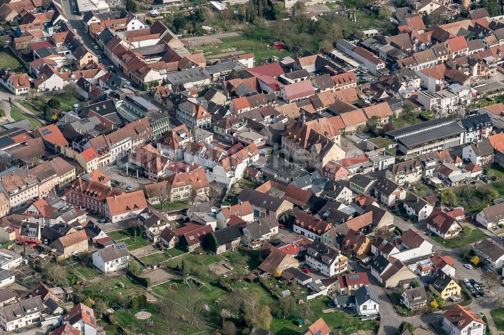 Luftbild Ihringen - Stadtzentrum im Innenstadtbereich in Ihringen im Bundesland Baden-Württemberg, Deutschland