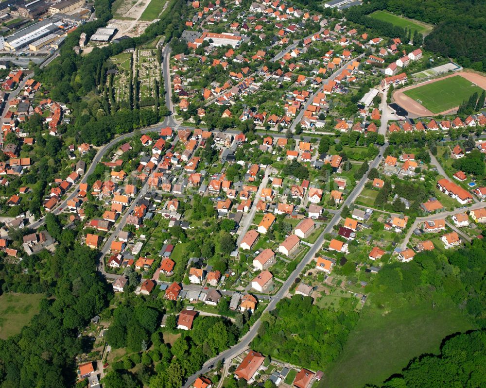 Luftaufnahme Ilsenburg (Harz) - Stadtzentrum im Innenstadtbereich in Ilsenburg (Harz) im Bundesland Sachsen-Anhalt, Deutschland