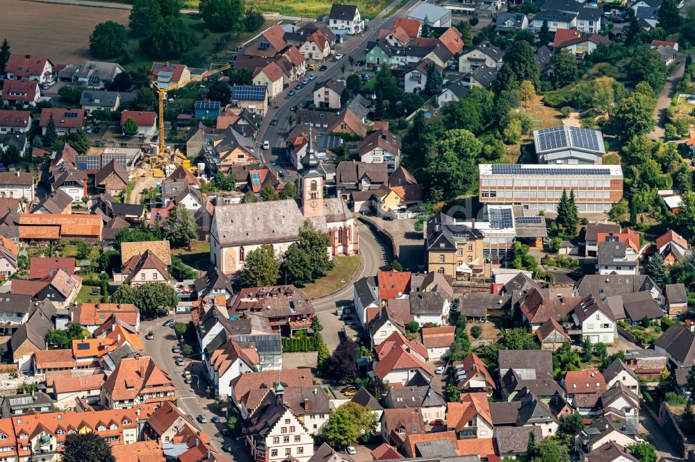 Luftbild Kippenheim - Stadtzentrum im Innenstadtbereich in Kippenheim im Bundesland Baden-Württemberg, Deutschland