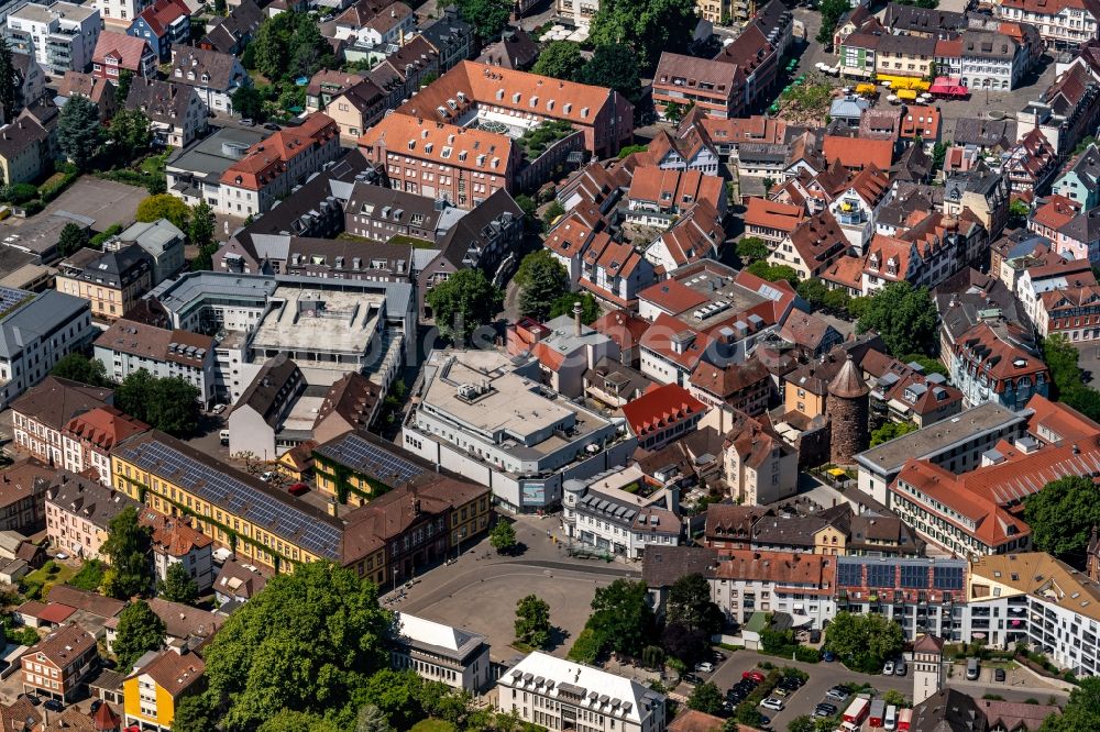 Luftaufnahme Lahr/Schwarzwald - Stadtzentrum im Innenstadtbereich in Lahr/Schwarzwald im Bundesland Baden-Württemberg, Deutschland