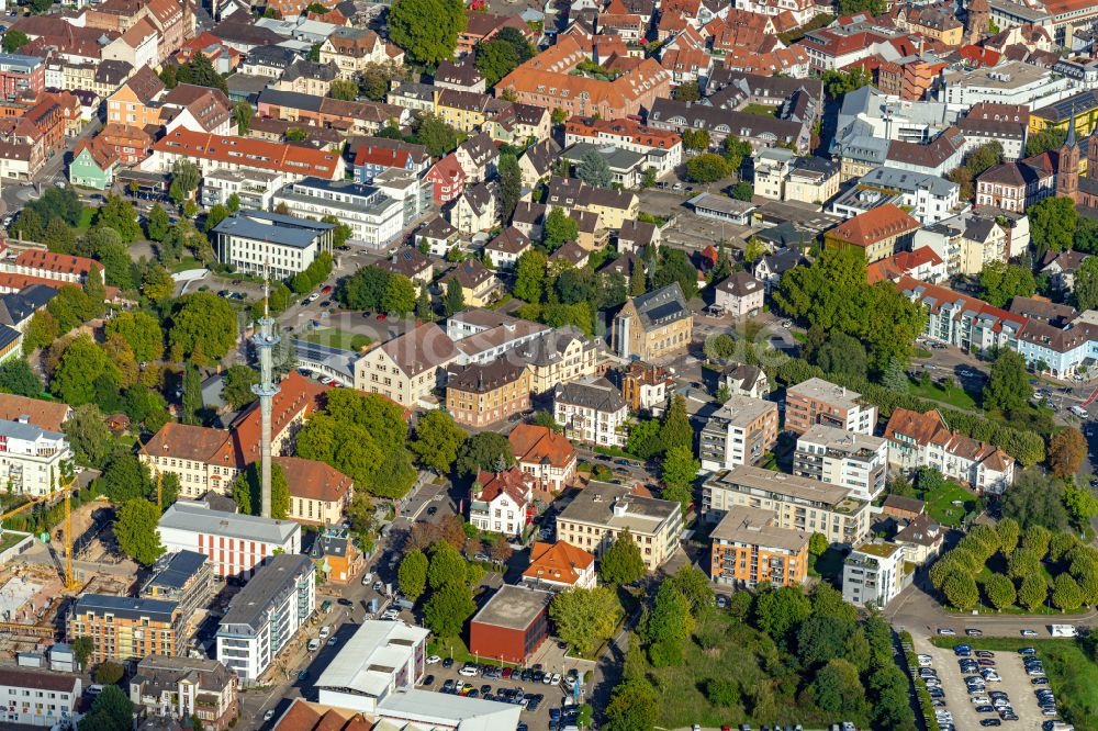 Lahr/Schwarzwald von oben - Stadtzentrum im Innenstadtbereich in Lahr/Schwarzwald im Bundesland Baden-Württemberg, Deutschland