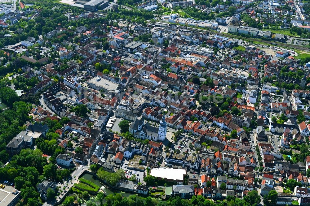 Lippstadt von oben - Stadtzentrum im Innenstadtbereich in Lippstadt im Bundesland Nordrhein-Westfalen, Deutschland