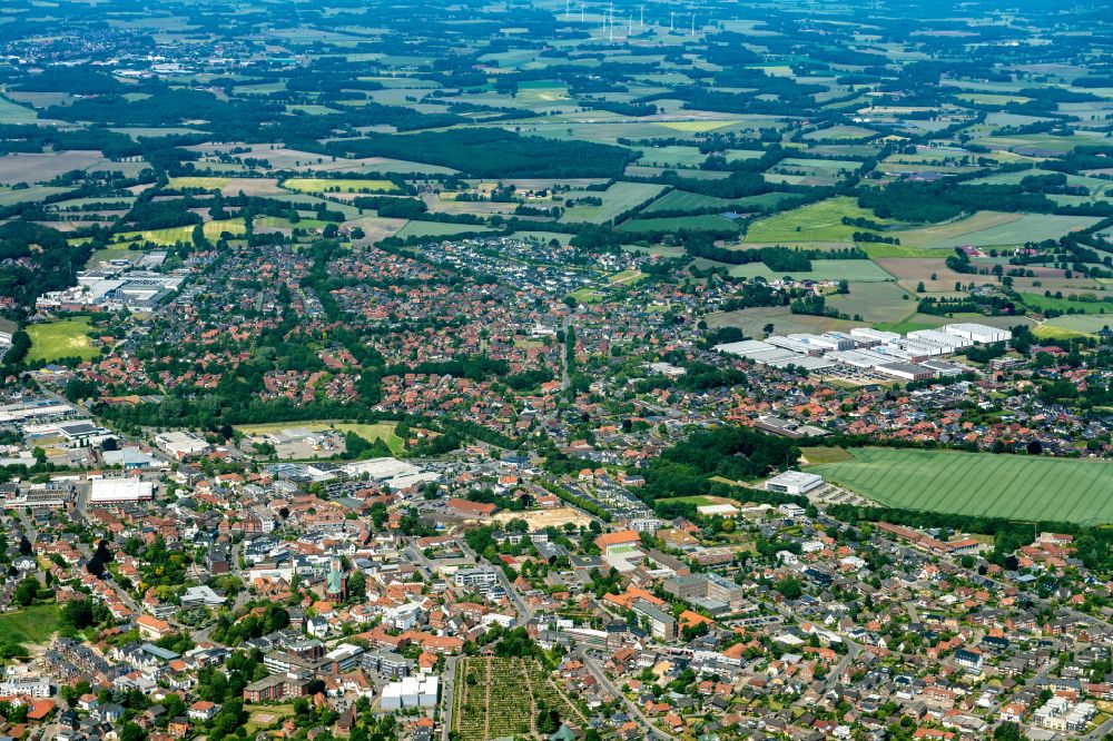 Luftaufnahme Lohne (Oldenburg) - Stadtzentrum im Innenstadtbereich in Lohne (Oldenburg) im Bundesland Niedersachsen, Deutschland