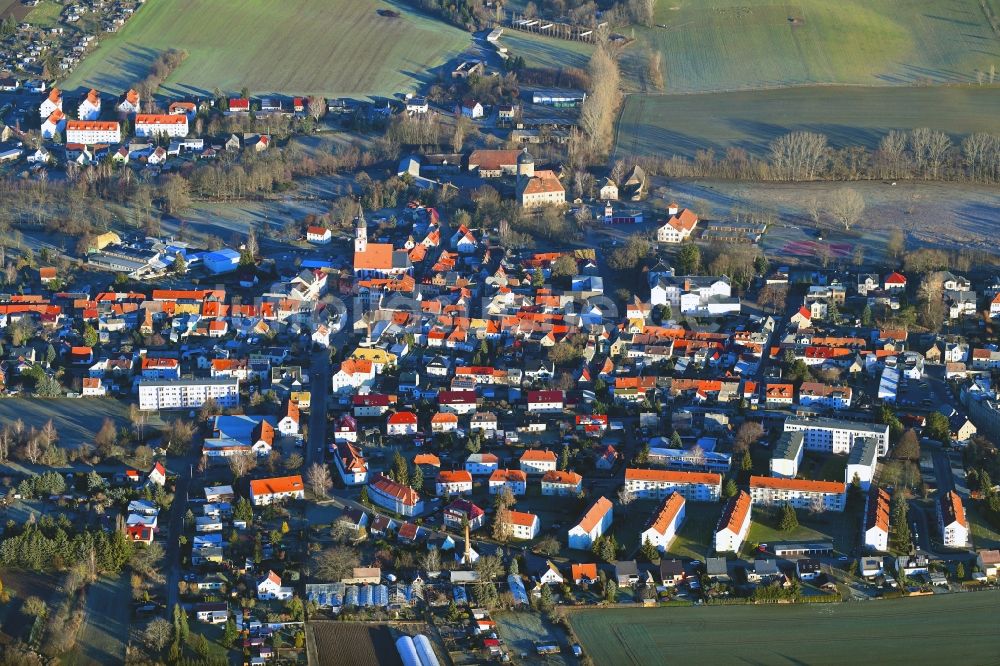 Luftaufnahme Mügeln - Stadtzentrum im Innenstadtbereich in Mügeln im Bundesland Sachsen, Deutschland