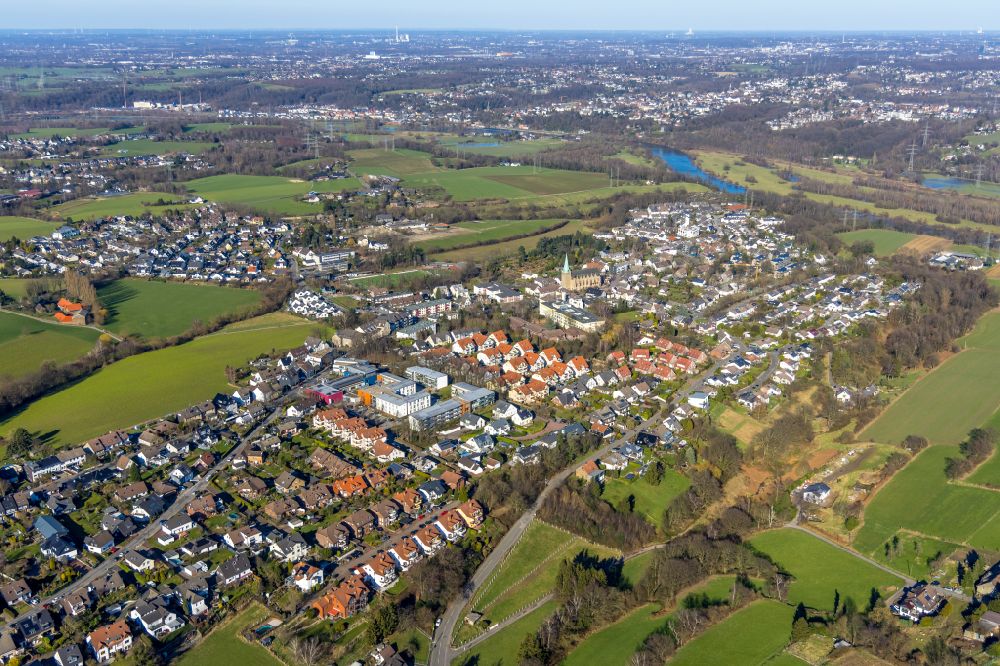 Luftbild Niederwenigern - Stadtzentrum im Innenstadtbereich in Niederwenigern im Bundesland Nordrhein-Westfalen, Deutschland