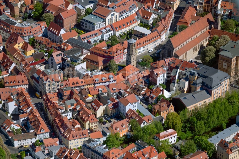 Luftbild Erfurt - Stadtzentrum im Innenstadtbereich Nonnengasse - Paulstraße - Predigerstraße in Erfurt im Bundesland Thüringen, Deutschland