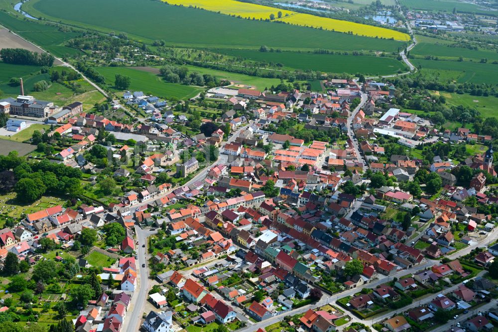Oldisleben aus der Vogelperspektive: Stadtzentrum im Innenstadtbereich in Oldisleben im Bundesland Thüringen, Deutschland