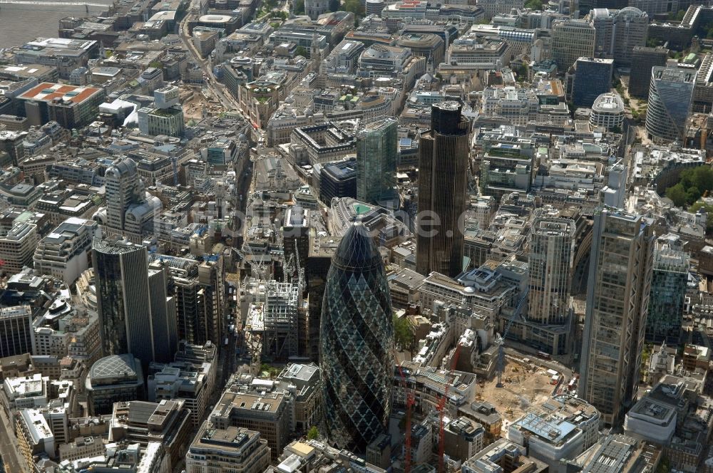 London aus der Vogelperspektive: Stadtzentrum im Innenstadtbereich im Ortsteil City of London in London in England, Vereinigtes Königreich
