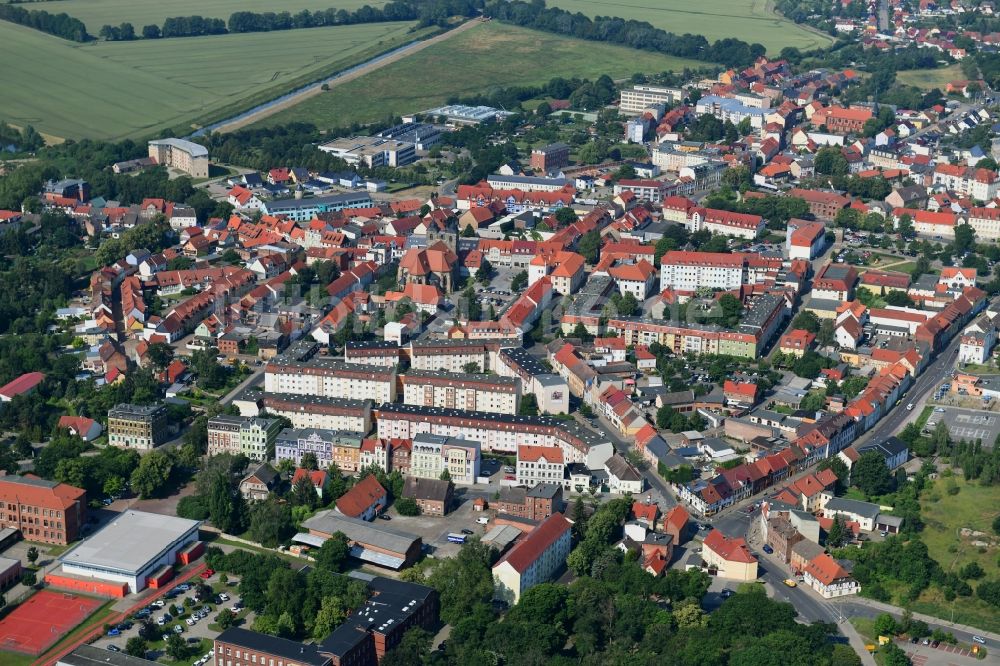 Luftbild Oschersleben (Bode) - Stadtzentrum im Innenstadtbereich in Oschersleben (Bode) im Bundesland Sachsen-Anhalt, Deutschland