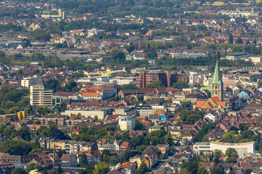 Hamm von oben - Stadtzentrum im Innenstadtbereich an der Pauluskirche in Hamm im Bundesland Nordrhein-Westfalen, Deutschland
