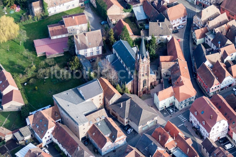 Luftbild Pfaffenhoffen - Stadtzentrum im Innenstadtbereich in Pfaffenhoffen in Grand Est, Frankreich