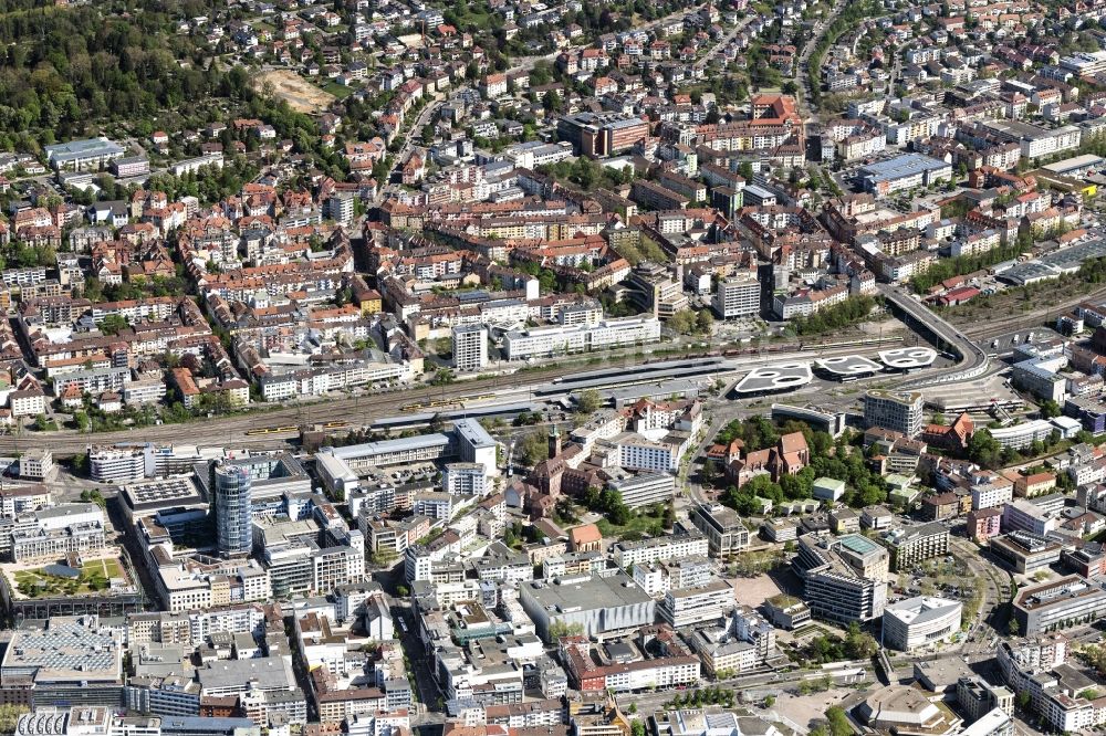 Luftbild Pforzheim - Stadtzentrum im Innenstadtbereich in Pforzheim im Bundesland Baden-Württemberg, Deutschland