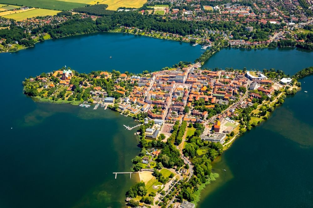 Luftbild Ratzeburg - Stadtzentrum im Innenstadtbereich in Ratzeburg im Bundesland Schleswig-Holstein