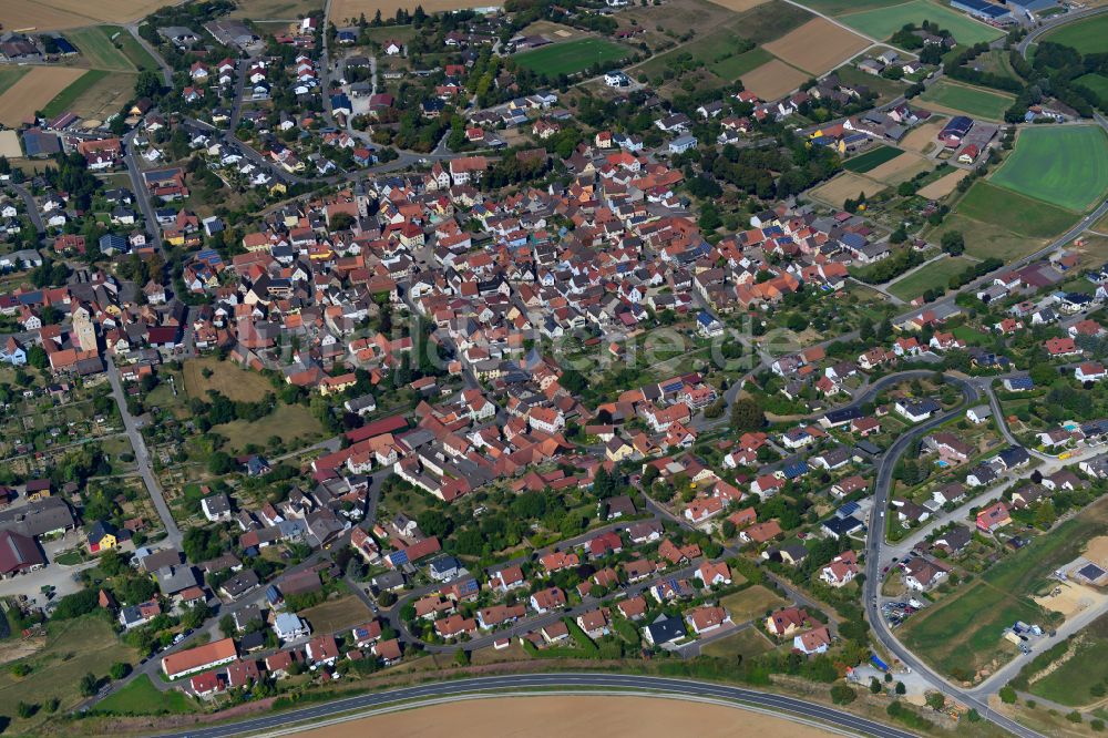 Luftaufnahme Remlingen - Stadtzentrum im Innenstadtbereich in Remlingen im Bundesland Bayern, Deutschland