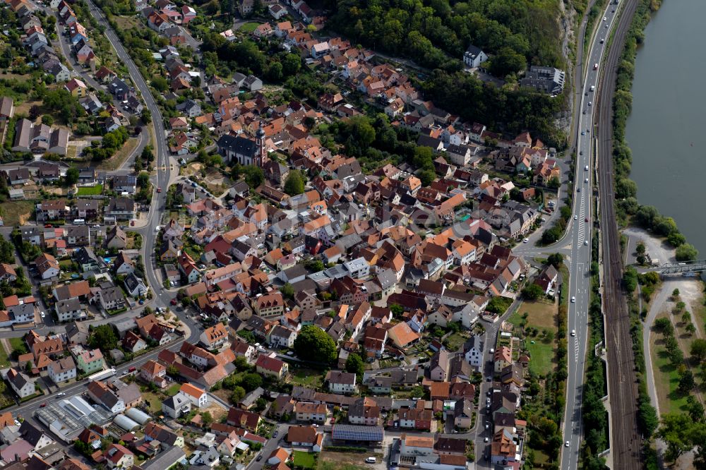 Luftbild Retzbach - Stadtzentrum im Innenstadtbereich in Retzbach im Bundesland Bayern, Deutschland