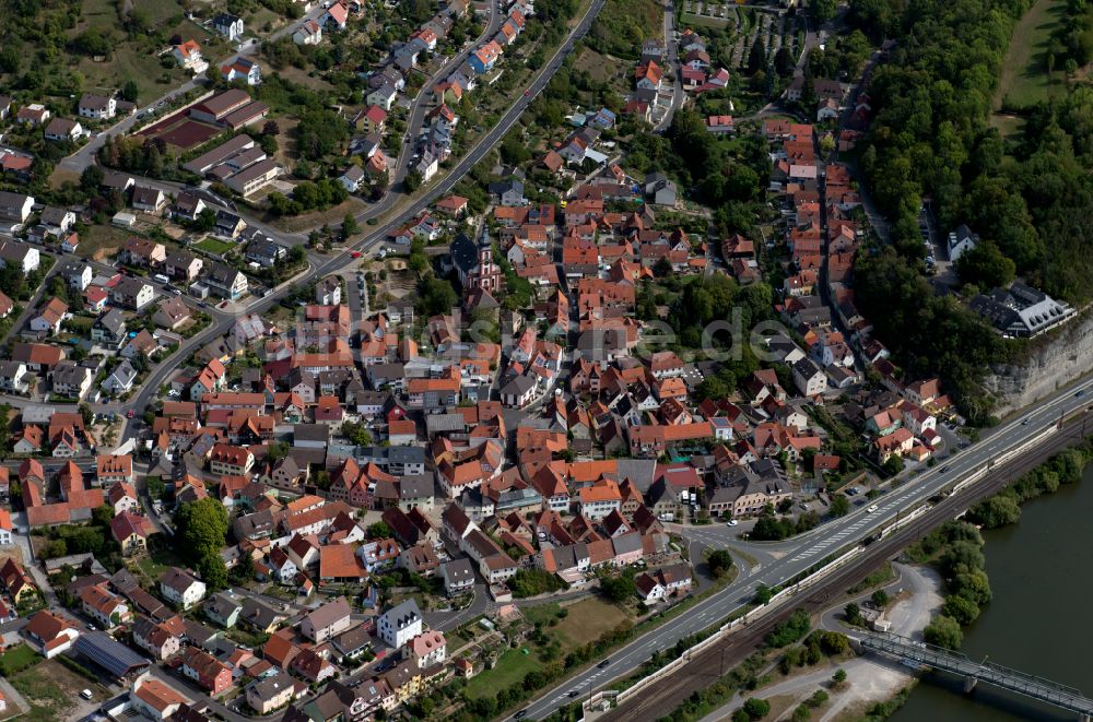 Luftaufnahme Retzbach - Stadtzentrum im Innenstadtbereich in Retzbach im Bundesland Bayern, Deutschland