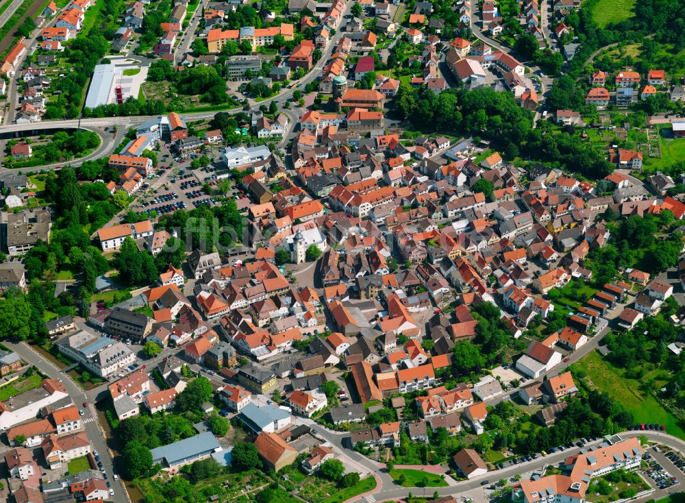 Luftaufnahme Rockenhausen - Stadtzentrum im Innenstadtbereich in Rockenhausen im Bundesland Rheinland-Pfalz, Deutschland