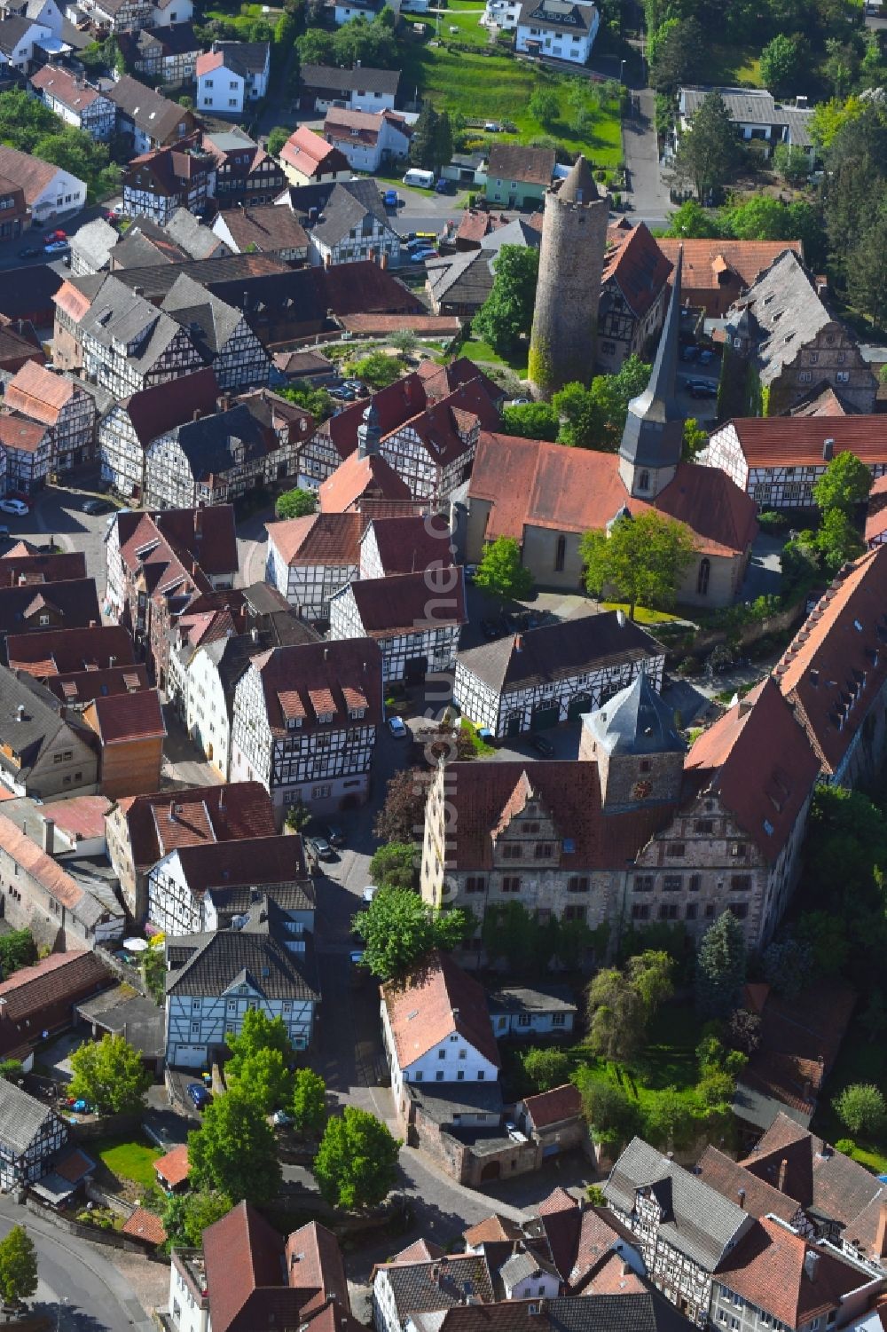 Luftbild Schlitz - Stadtzentrum im Innenstadtbereich in Schlitz im Bundesland Hessen, Deutschland