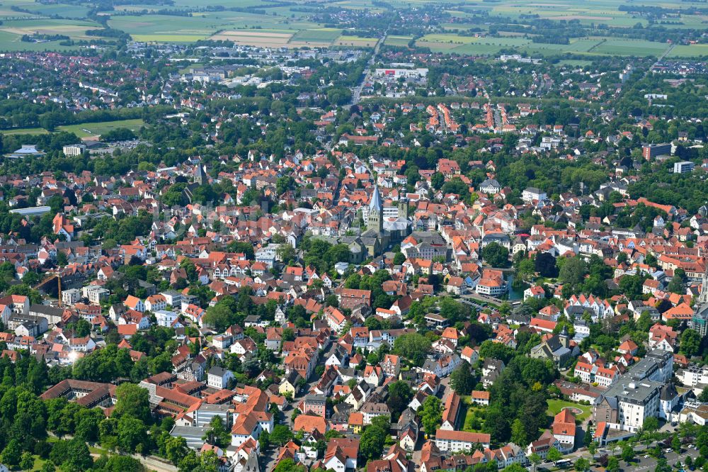 Luftaufnahme Soest - Stadtzentrum im Innenstadtbereich in Soest im Bundesland Nordrhein-Westfalen, Deutschland