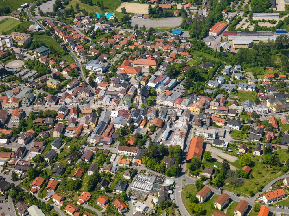 Solla von oben - Stadtzentrum im Innenstadtbereich in Solla im Bundesland Bayern, Deutschland