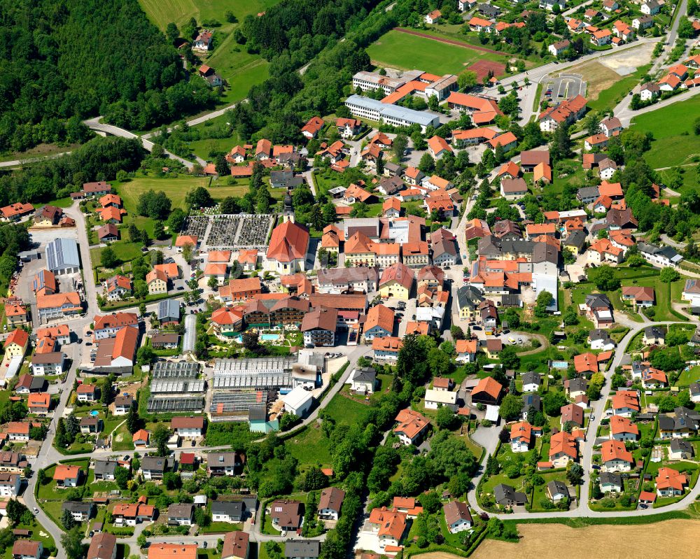 Luftaufnahme Steinerleinbach - Stadtzentrum im Innenstadtbereich in Steinerleinbach im Bundesland Bayern, Deutschland