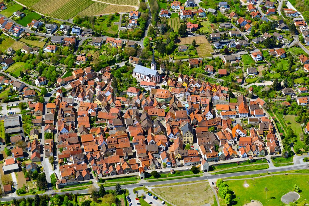 Luftbild Sulzfeld am Main - Stadtzentrum im Innenstadtbereich in Sulzfeld am Main im Bundesland Bayern, Deutschland