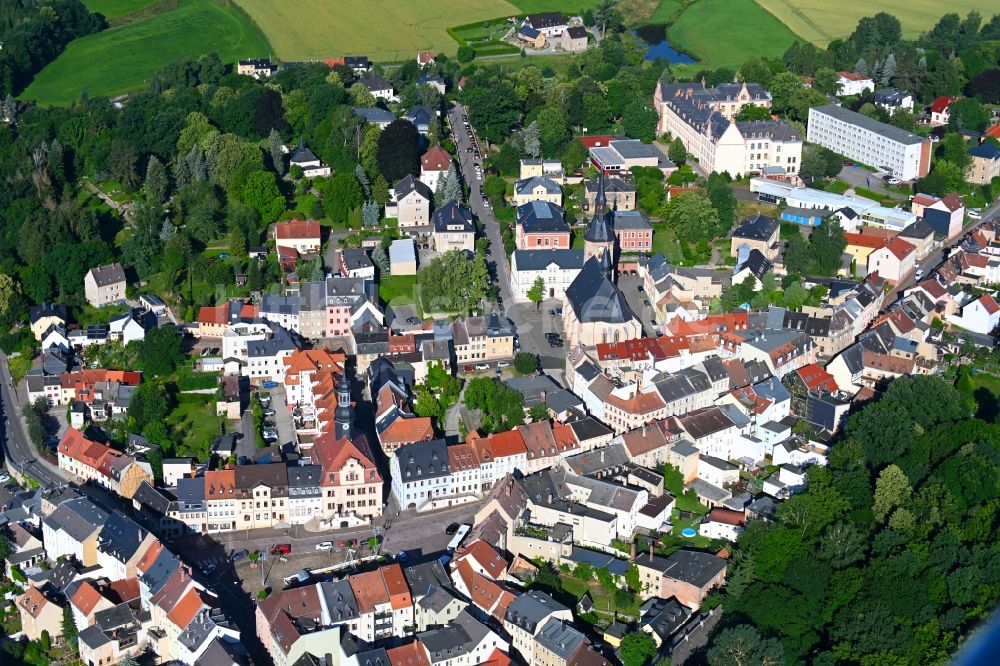 Luftbild Waldenburg - Stadtzentrum im Innenstadtbereich in Waldenburg im Bundesland Sachsen, Deutschland