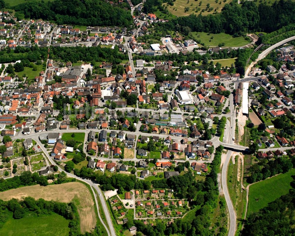 Luftbild Wehr - Stadtzentrum im Innenstadtbereich in Wehr im Bundesland Baden-Württemberg, Deutschland