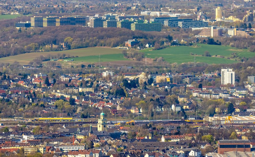 Luftbild Witten - Stadtzentrum im Innenstadtbereich in Witten im Bundesland Nordrhein-Westfalen, Deutschland