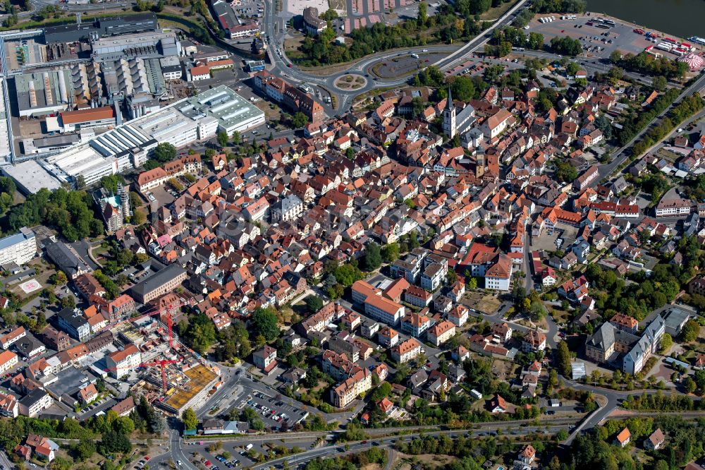 Luftbild Wombach - Stadtzentrum im Innenstadtbereich in Wombach im Bundesland Bayern, Deutschland