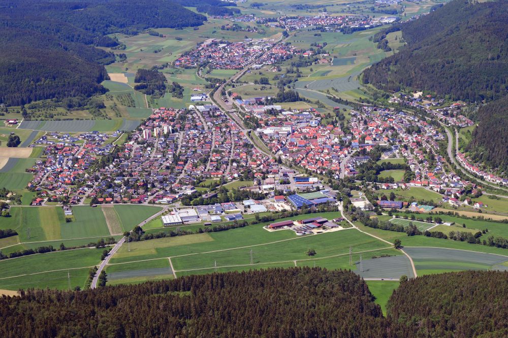 Luftbild Wurmlingen - Stadtzentrum im Innenstadtbereich in Wurmlingen im Bundesland Baden-Württemberg, Deutschland