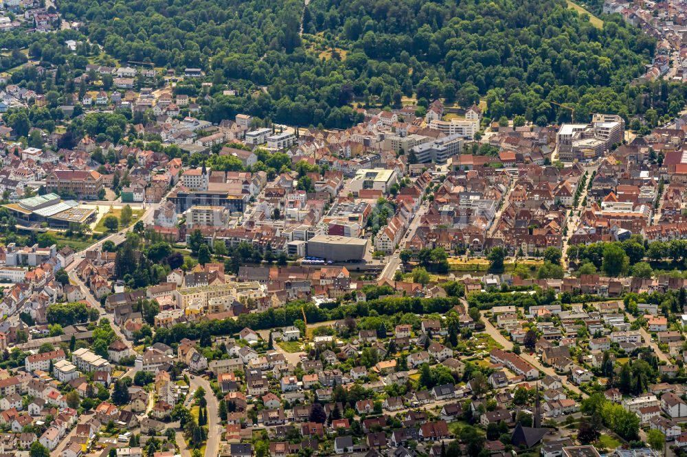 Luftaufnahme Wurmlingen - Stadtzentrum im Innenstadtbereich in Wurmlingen im Bundesland Baden-Württemberg, Deutschland