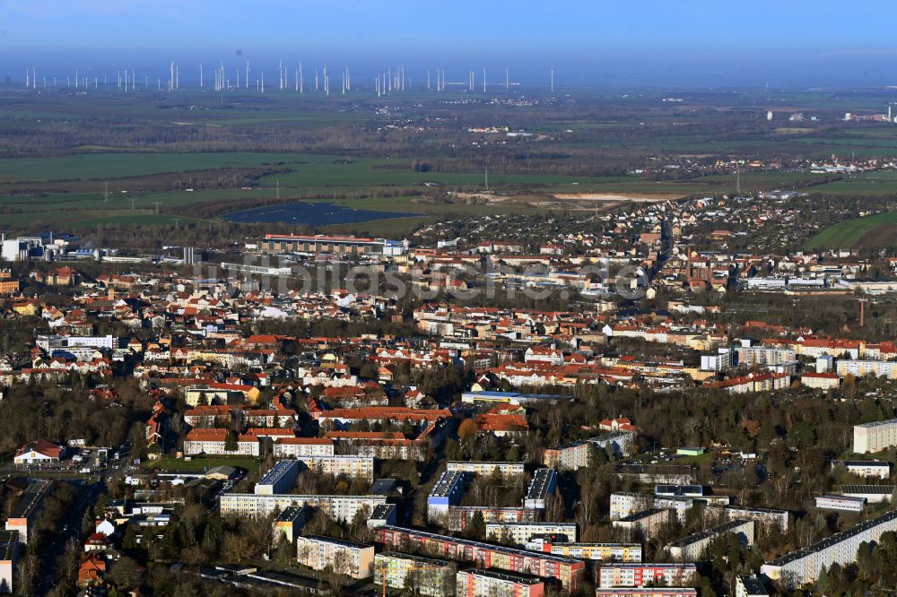 Luftaufnahme Zeitz - Stadtzentrum im Innenstadtbereich in Zeitz im Bundesland Sachsen-Anhalt, Deutschland