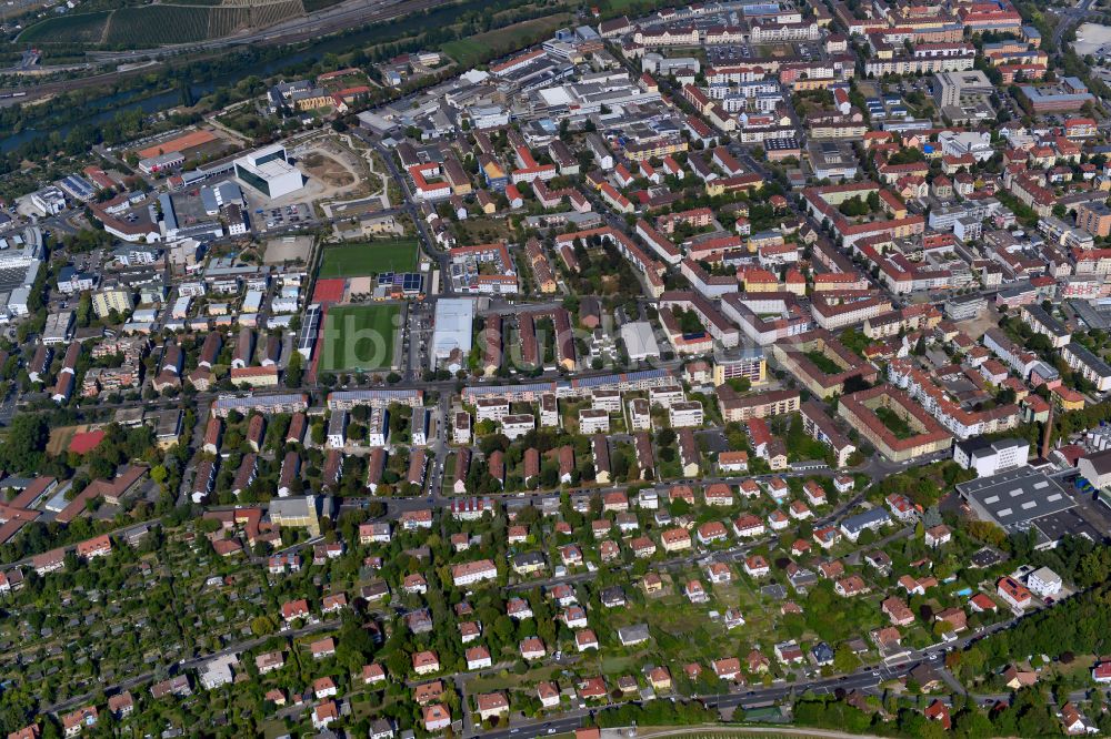 Luftaufnahme Zellerau - Stadtzentrum im Innenstadtbereich in Zellerau im Bundesland Bayern, Deutschland
