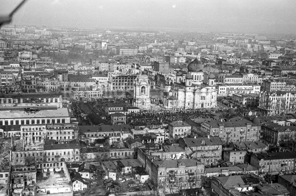Luftbild Rostow am Don - Stadtzentrum im Innenstadtbereich im Zweiten Weltkrieg in Rostow am Don in Oblast Rostow, Russland