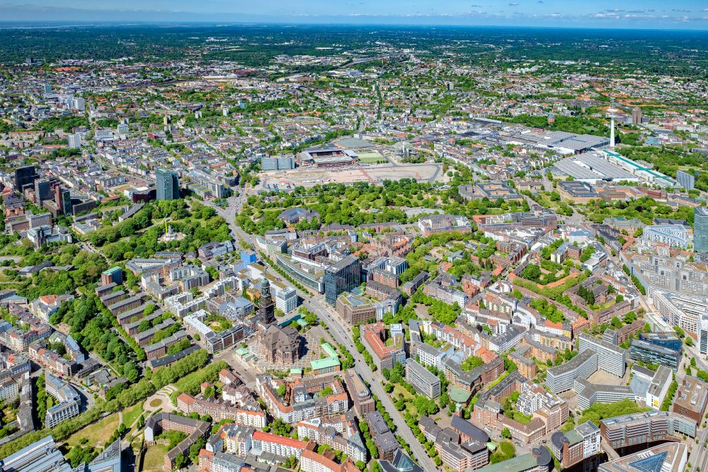 Luftbild Hamburg - Stadtzentrum, Neustadt und Altstadt in Hamburg