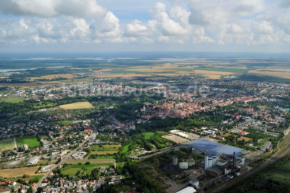 Delitzsch aus der Vogelperspektive: Stadtzentrum und Randgebiete von Delitzsch in Sachsen