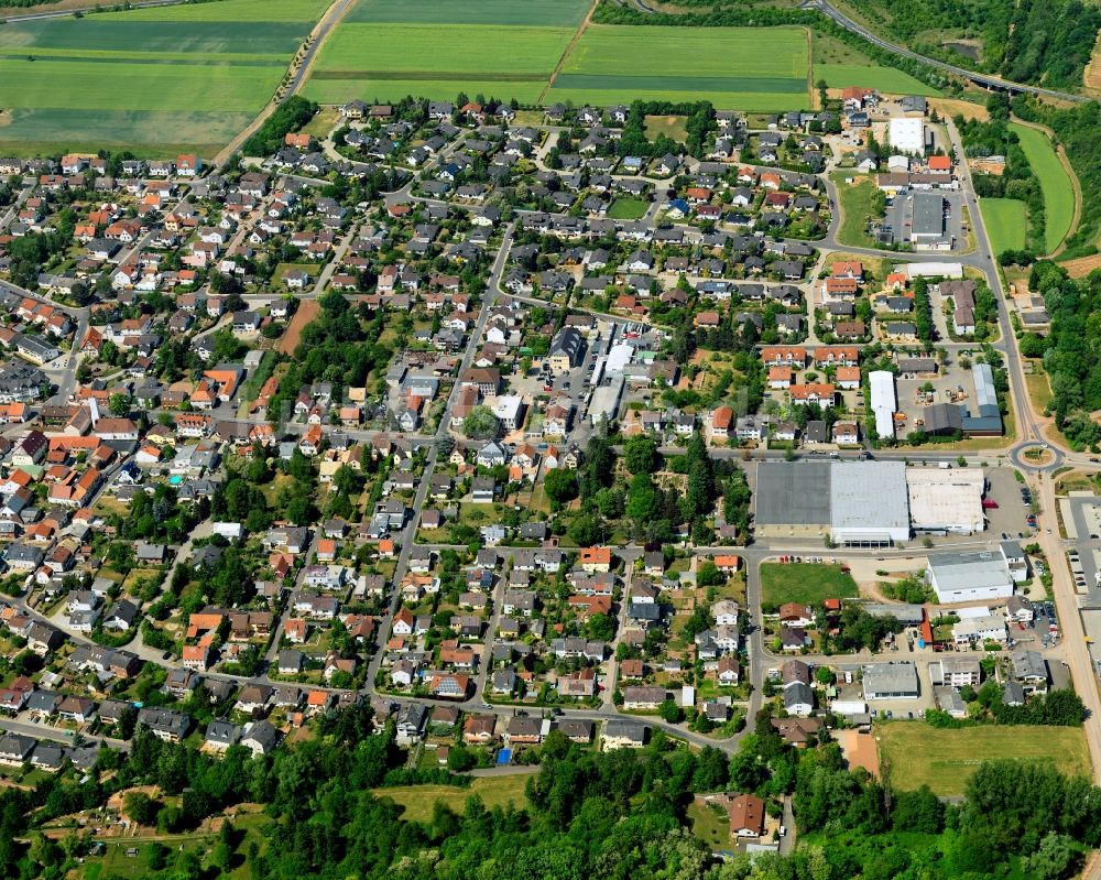Luftaufnahme Rüdesheim - Stadtzentrum von Rüdesheim im Bundesland Rheinland-Pfalz