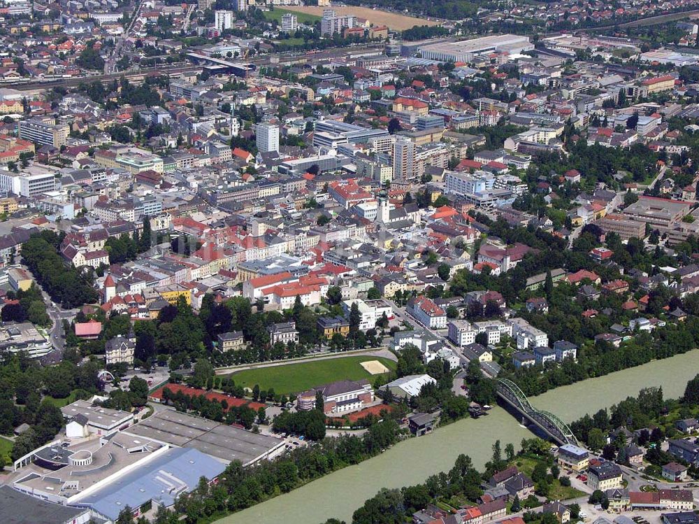 Wels (Österreich) aus der Vogelperspektive: Stadtzentrum von Wels - Österreich