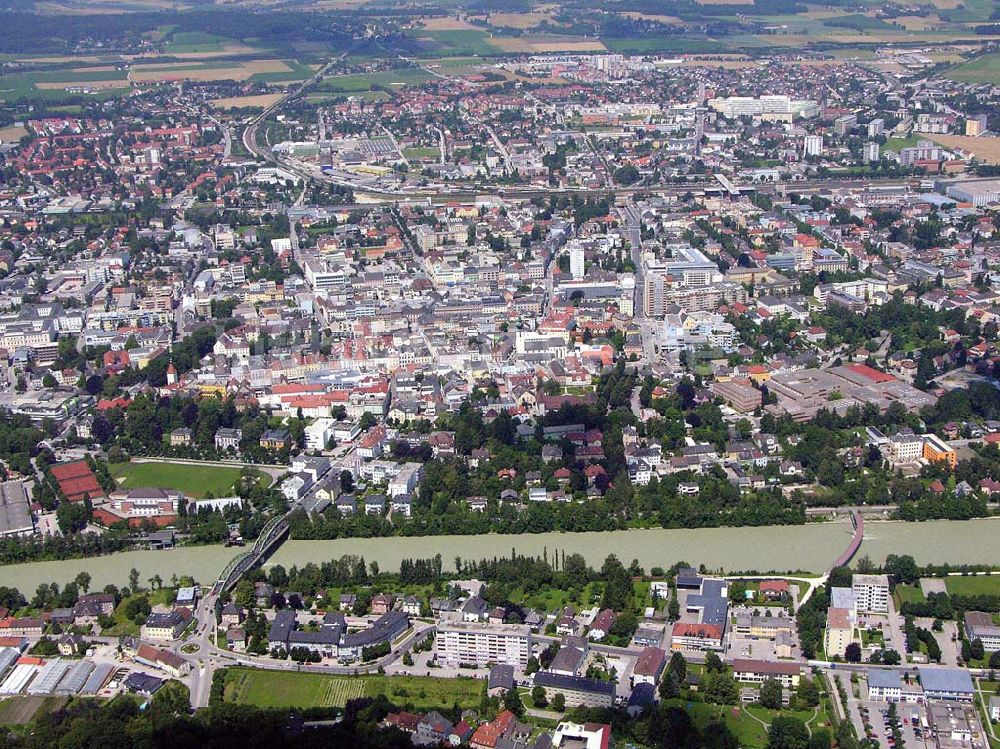 Luftaufnahme Wels (Österreich) - Stadtzentrum von Wels - Österreich