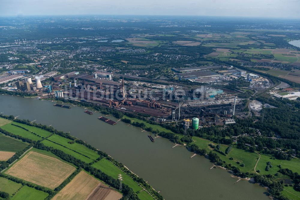Luftbild Duisburg - Stahlwerk und Hüttenwerke Krupp Mannesmann GmbH im Ortsteil Hüttenheim in Duisburg im Bundesland Nordrhein-Westfalen, Deutschland